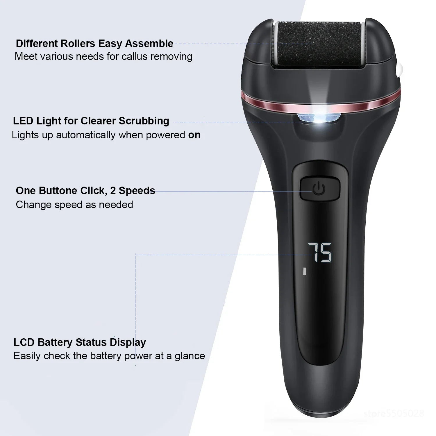 Ponceuse électrique pour pieds – 3 têtes ⚡🦶