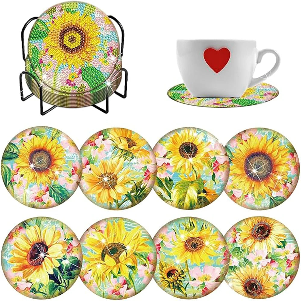 π» 8Pcs β Diamond Painting β Tournesol lumineux