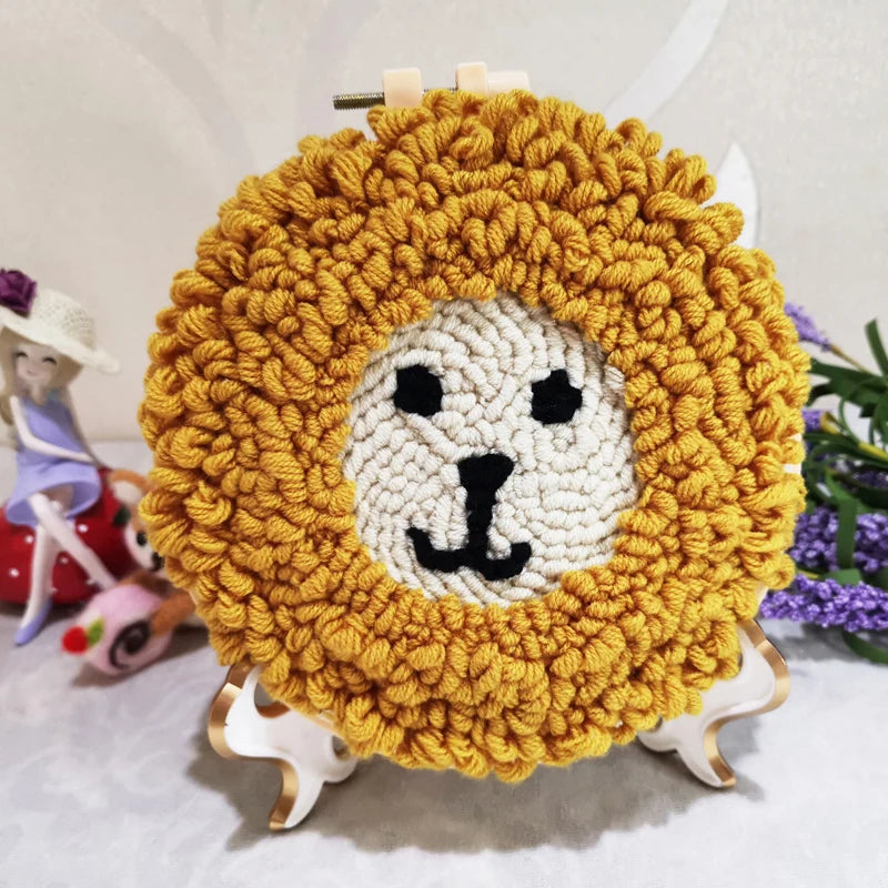 Punch Needle Embroidery Starter Kits For Adults Beginners Punch Needle Tool Threader For Embroidery Hoop Yarn Rug Diy Crafts
