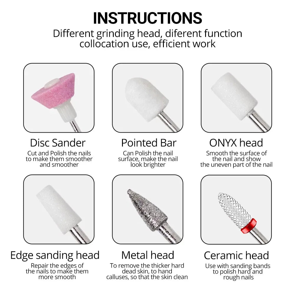 Perceuse à ongles 6-en-1 sans fil 💅