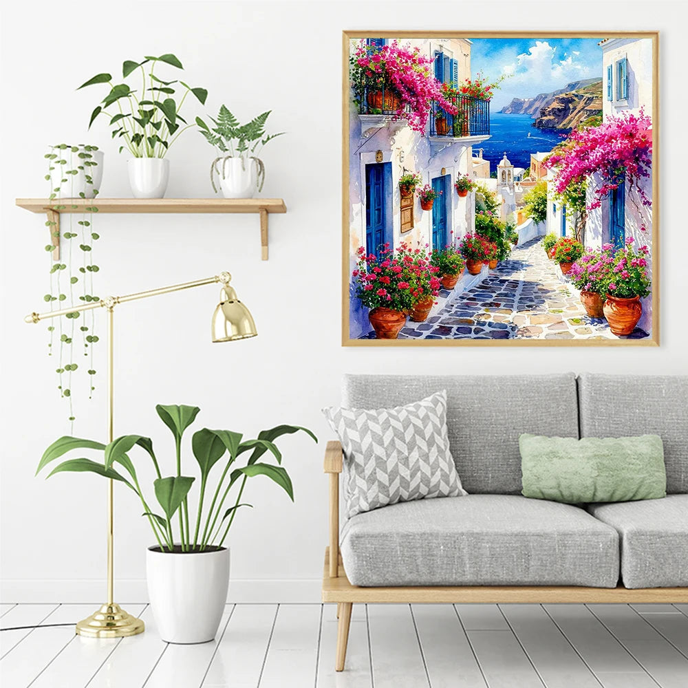 5D Diamond Painting Landscape City Kit Full Diamond Embroidery Scenery Street DIY Gift Home Decor Picture of Rhinestones