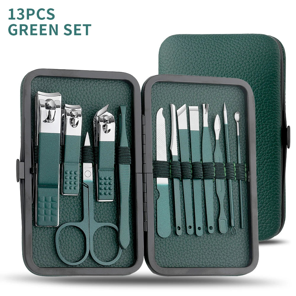 Kit manucure et pédicure 7/13/24 pcs ✂️ – Coupe-ongles et ciseaux inox ✅