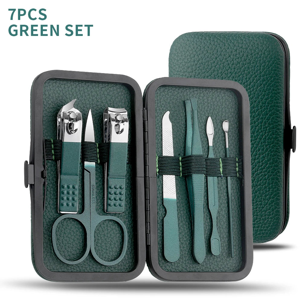 Kit manucure et pédicure 7/13/24 pcs ✂️ – Coupe-ongles et ciseaux inox ✅
