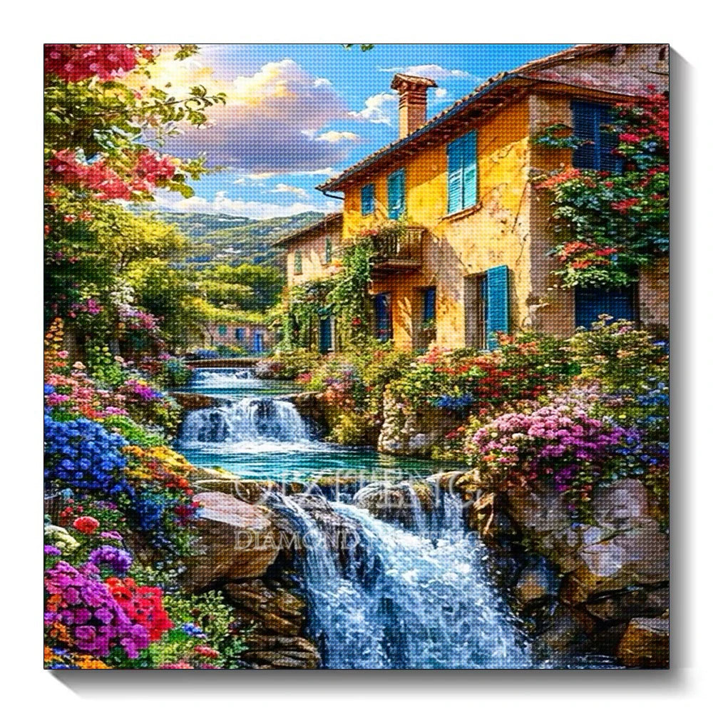 5D Diamond Painting Landscape City Kit Full Diamond Embroidery Scenery Street DIY Gift Home Decor Picture of Rhinestones