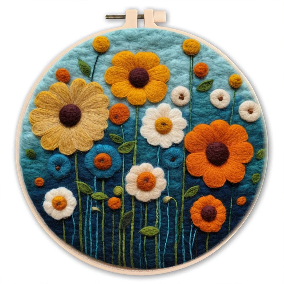 Needle Felting Kit For Beginner Wool Painting Kit DIY Felt Wool Needle Felt Set Tool Landscape Gift Picture For Home Decors
