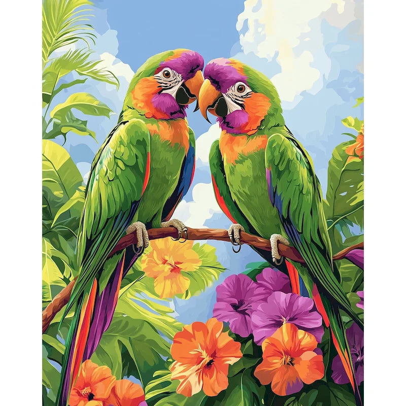 GATYZTORY Paint By Number Animals DIY Frame Coloring By Number Birds Drawing On Canvas For Adults Unique Gift Home Decoration