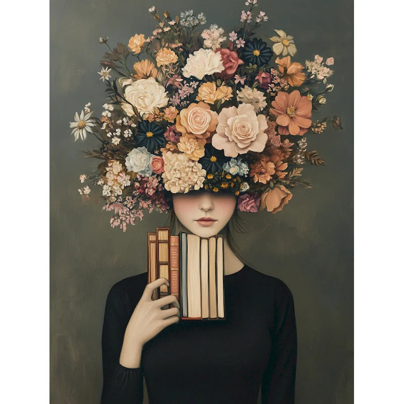 GATYZTORY Abstract Book Painting By Numbers 40x50cm Kits Flower Girl Drawing On Numbers For Adults Kill Time Diy Gift