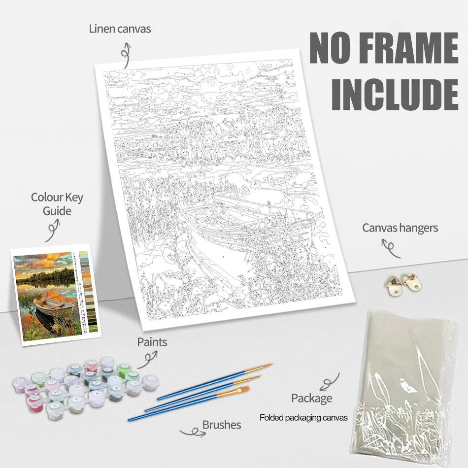 GATYZTORY Diy Painting By Numbers Kits For Adults Abstract Figure Marker By Numbers Handpainted Kits For Personalized Gift