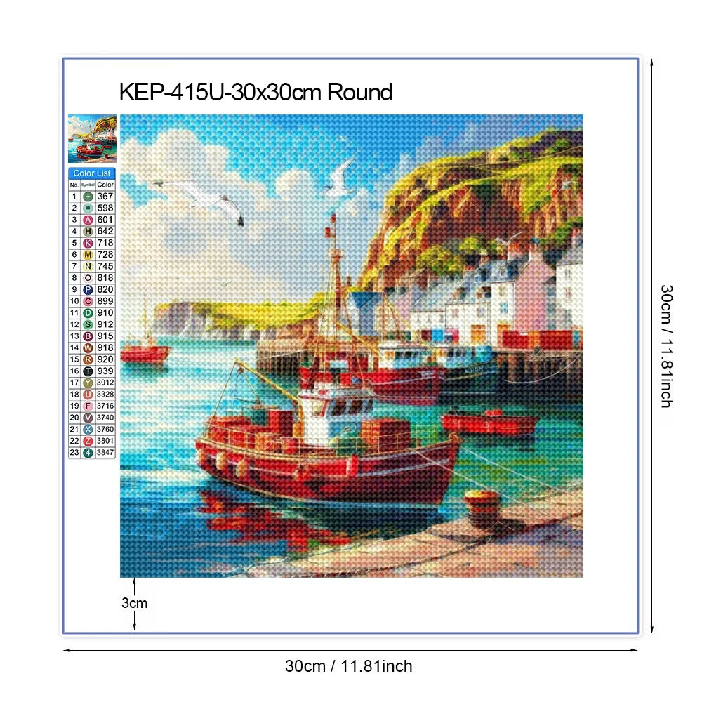 5D Diamond Painting Landscape City Kit Full Diamond Embroidery Scenery Street DIY Gift Home Decor Picture of Rhinestones