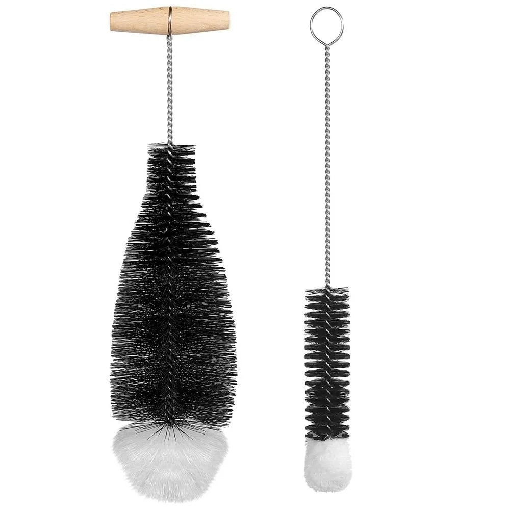 Drink Wineglass Bottle Cup Cleaning Soda Stream Bottle Brush With Beechwood Handle Glassware Jars Cleaner Kitchen Cleaning Tool