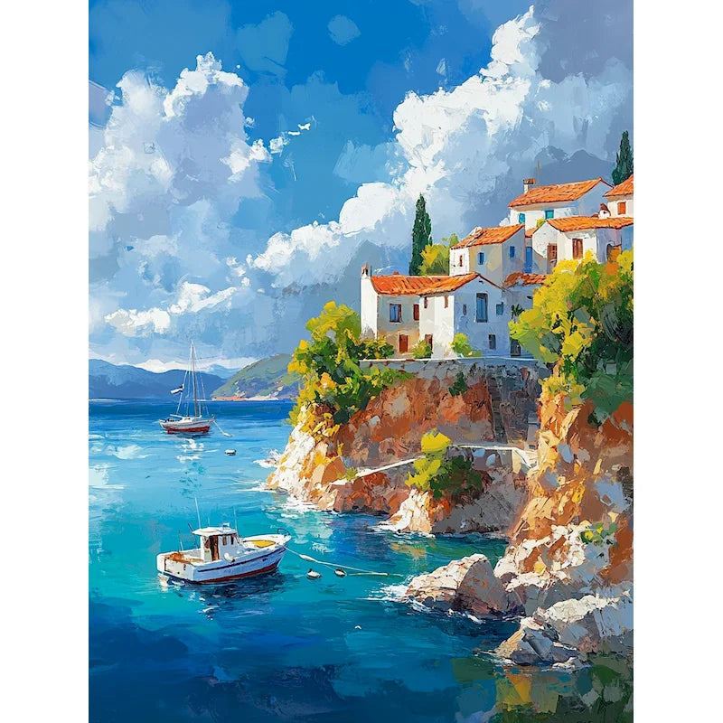 GATYZTORY Acrylic Paint By Numbers For Adults City Landscape HandPainted Painting By Numbers Unique Gift Home Decor