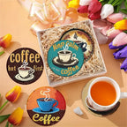☕ 8Pcs – Diamond Painting – Moment caféiné