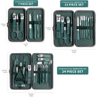 Kit manucure et pédicure 7/13/24 pcs ✂️ – Coupe-ongles et ciseaux inox ✅