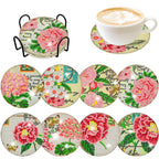 🌸 8Pcs – Diamond Painting – Fleur rose délicate
