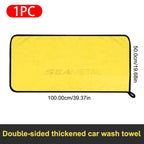 SEAMETAL Microfiber Car Washing Towel 400GSM Double-Sided Coral Velvet Clean Towels High Water Absorption Car Wash Drying Cloth