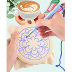 6Pcs Cup Mat Coaster Punch Needle Embroidery Kit For Adult Heart-Shaped Tufting Coaster Drink Mug Mat Table Placemat Decor