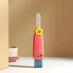Multifunctional 3 in 1 Cup Cleaning Brushes Rotatable Cup Mouth Brush Bottle Cap Brush Household Groove Gap Cleaning Brush