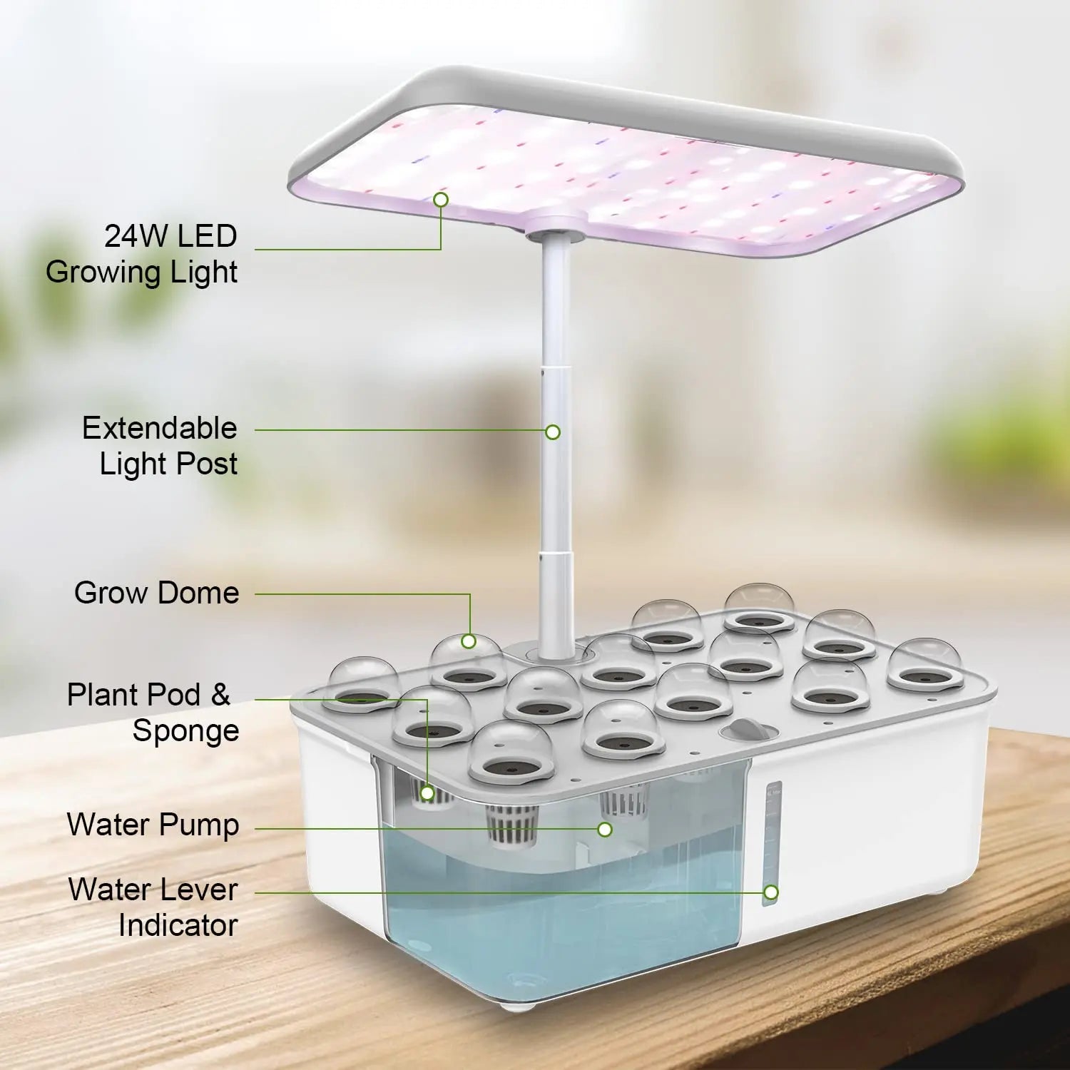 Système hydroponique Wi-Fi avec LED 💧