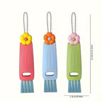 Multifunctional 3 in 1 Cup Cleaning Brushes Rotatable Cup Mouth Brush Bottle Cap Brush Household Groove Gap Cleaning Brush