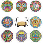 🦉 8Pcs – Diamond Painting – Créatures enchantées