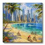🌊 Diamond Painting – Ville perchée sur rochers