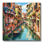 🚣 Diamond Painting – Fleuve fleuri à Venise
