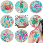 🐚 8Pcs – Diamond Painting – Trésor marin