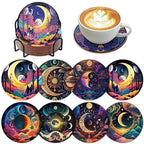 🌙8Pcs – Diamond Painting – Lune mystique