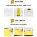 SEAMETAL Microfiber Car Washing Towel 400GSM Double-Sided Coral Velvet Clean Towels High Water Absorption Car Wash Drying Cloth