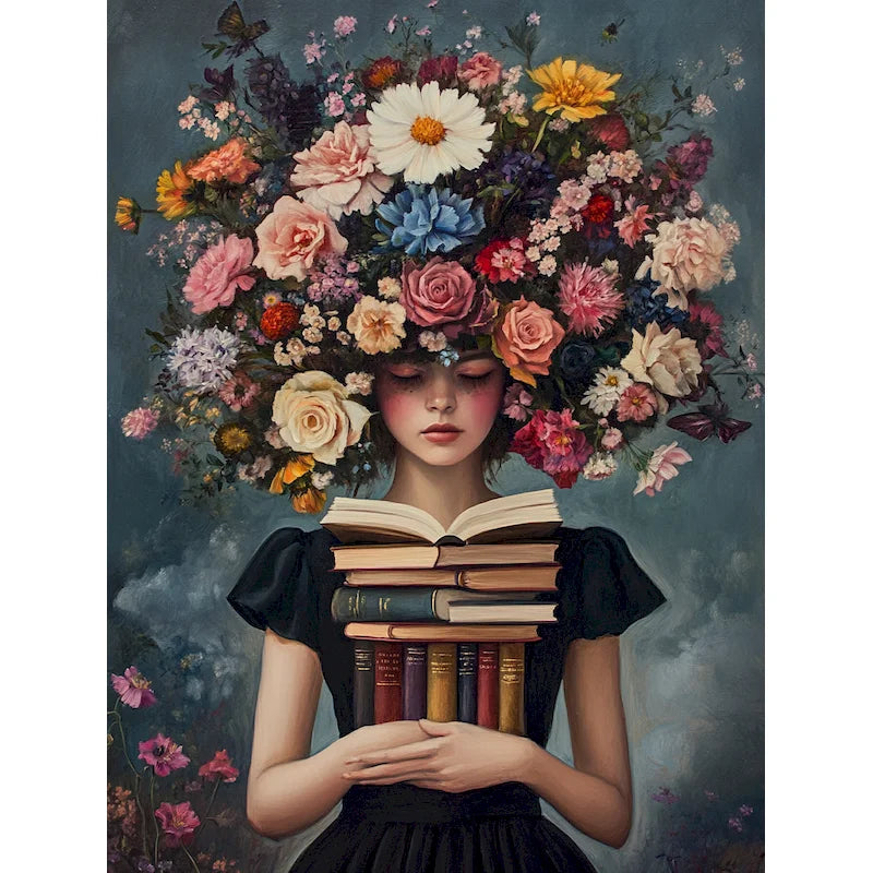 GATYZTORY Abstract Book Painting By Numbers 40x50cm Kits Flower Girl Drawing On Numbers For Adults Kill Time Diy Gift