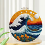 GATYZTORY DIY Wool Painting Kit With Frame Felting Needles Handmade Picture Kit Hot Air Balloon For Home Decors Crafts Gift