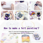 Needle Felting Kit For Beginner Wool Painting Kit DIY Felt Wool Needle Felt Set Tool Landscape Gift Picture For Home Decors
