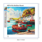 🌊 Diamond Painting – Ville perchée sur rochers