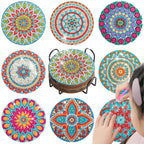 ✨ 8Pcs – Diamond Painting – Mandala coloré