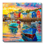 🌅 Diamond Painting – Port pittoresque au coucher de soleil